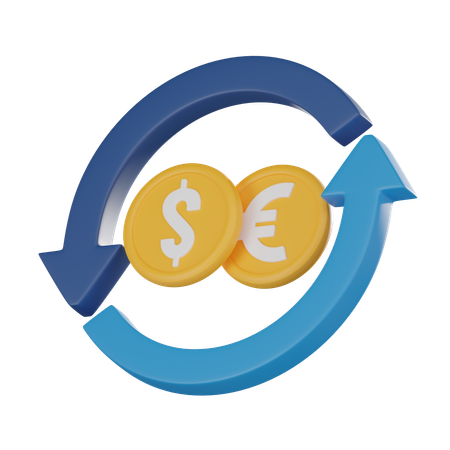 Cambio de dinero  3D Icon