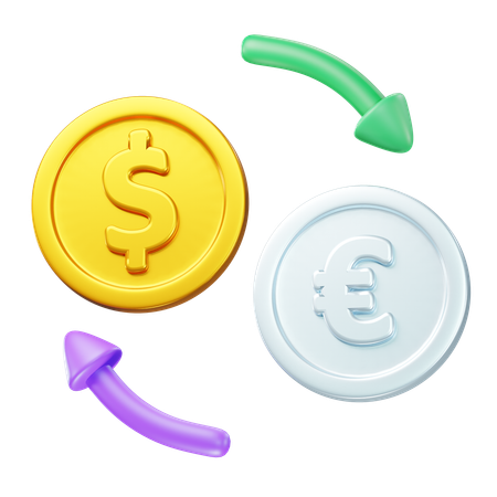 Cambio de dinero  3D Icon