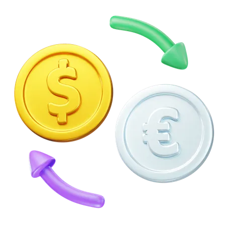 Cambio de dinero  3D Icon