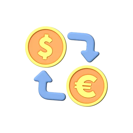 Cambio de dinero  3D Icon