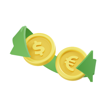 Cambio de dinero  3D Icon