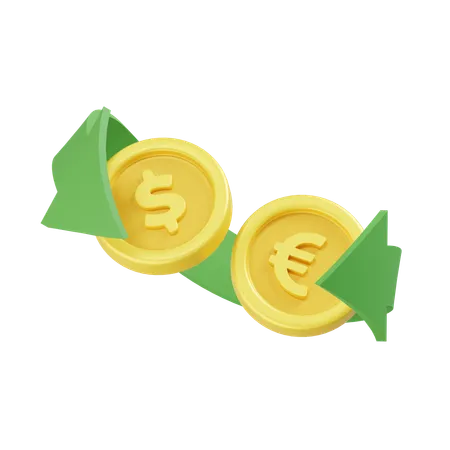 Cambio de dinero  3D Icon