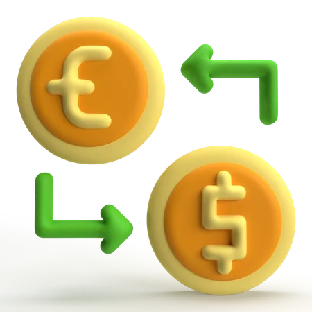 Cambio de dinero  3D Icon