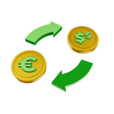 Cambio de dinero  3D Icon