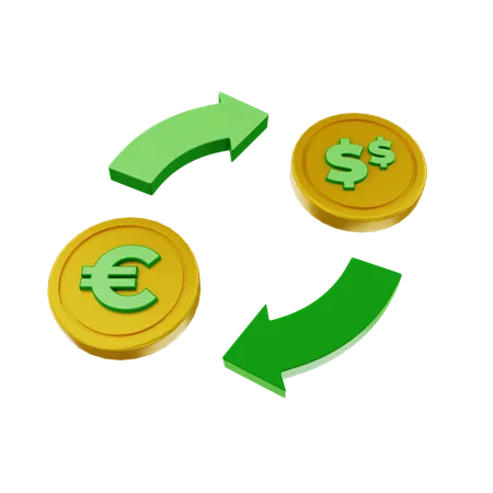 Cambio de dinero  3D Icon