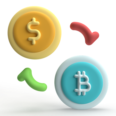 Cambio de dinero  3D Icon