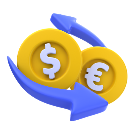 Cambio de dinero  3D Icon