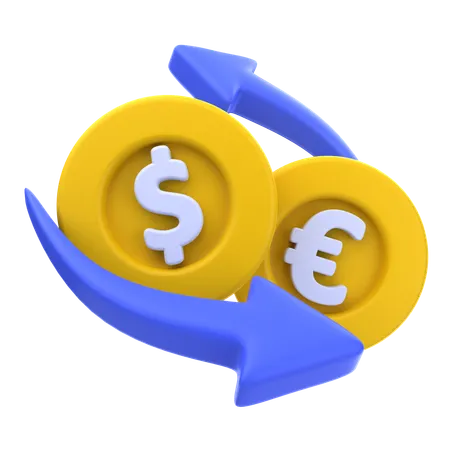 Cambio de dinero  3D Icon