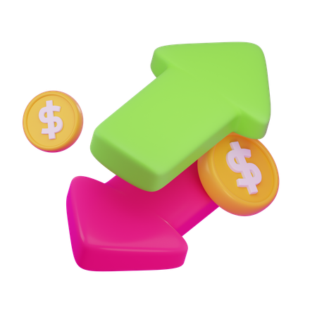 Cambio de dinero  3D Icon