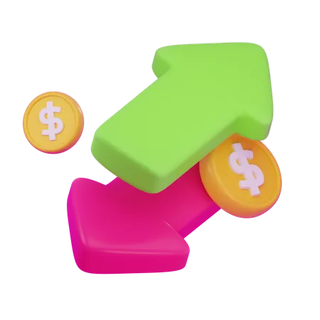 Cambio de dinero  3D Icon