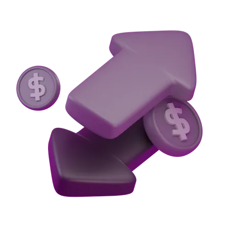 Cambio de dinero  3D Icon