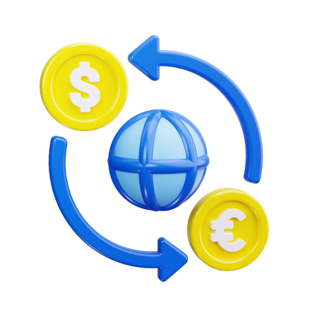 Cambio de dinero  3D Icon