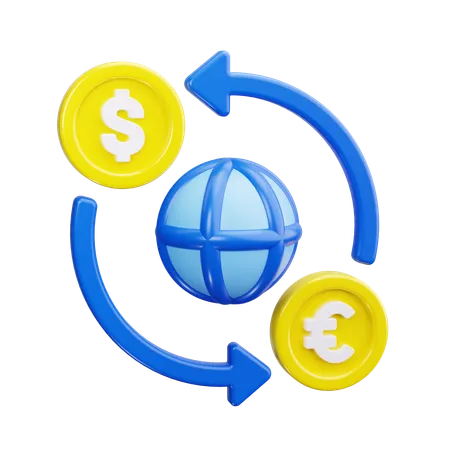 Cambio de dinero  3D Icon