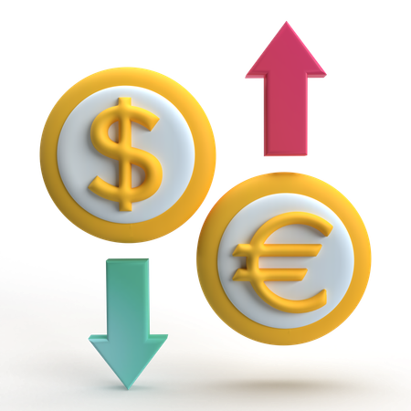 Cambio de dinero  3D Icon