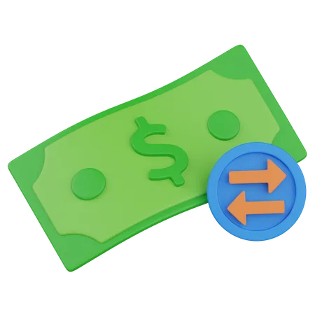 Cambio de dinero  3D Icon