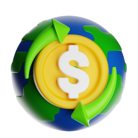 Cambio de dinero  3D Icon