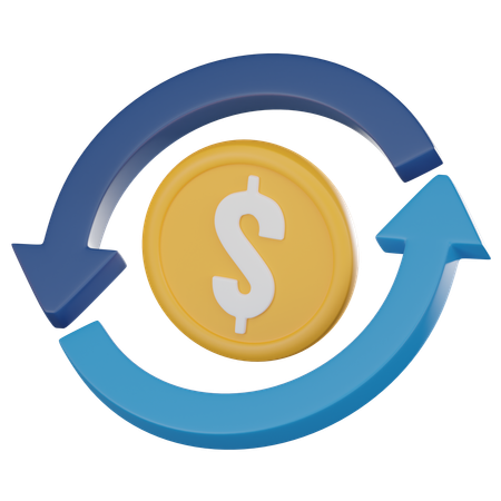 Cambio de dinero  3D Icon