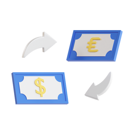 Cambio de dinero  3D Icon