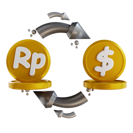 Cambio de dinero  3D Icon