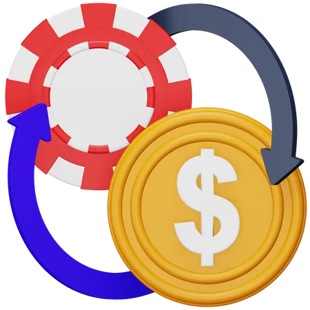 Cambio de dinero  3D Icon