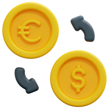 Cambio de dinero  3D Icon