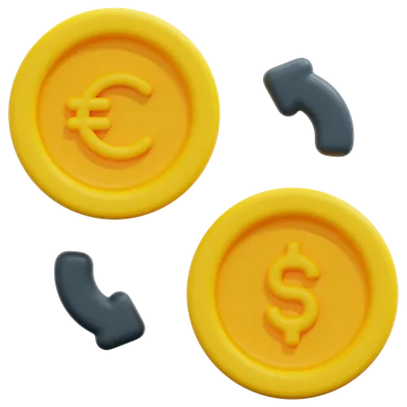 Cambio de dinero  3D Icon