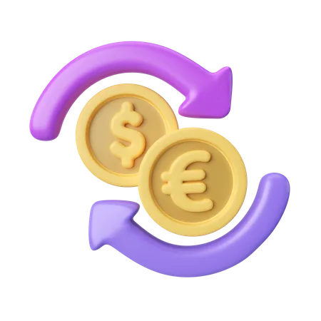 Cambio de dinero  3D Icon