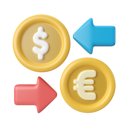 Cambio de dinero  3D Icon