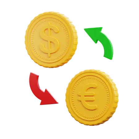 Cambio de dinero  3D Icon