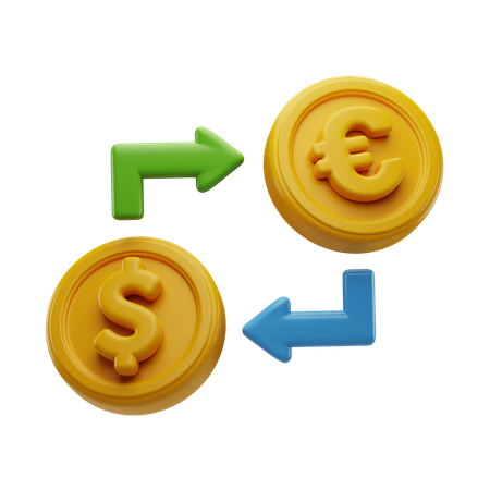 Cambio de dinero  3D Icon