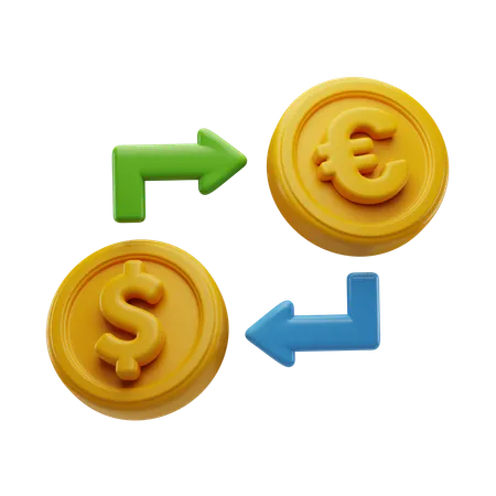 Cambio de dinero  3D Icon