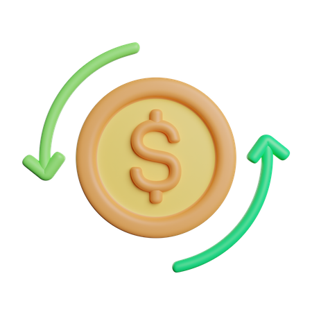 Cambio de dinero  3D Icon