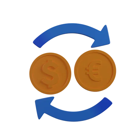 Cambio de dinero  3D Icon