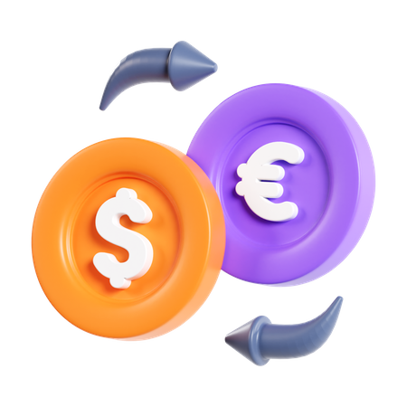 Cambio de dinero  3D Icon