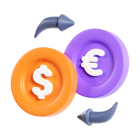 Cambio de dinero  3D Icon