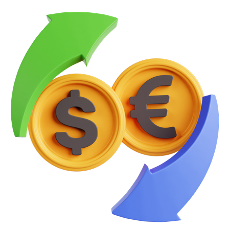 Cambio de dinero  3D Icon