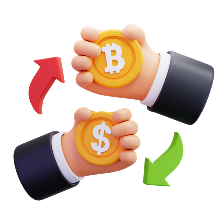 Cambio de divisas  3D Icon