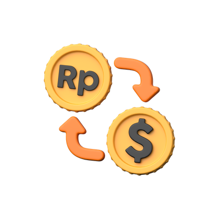 Cambio de divisas  3D Icon