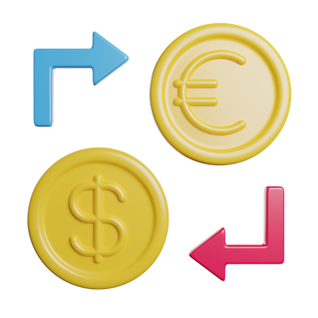 Cambio de divisas  3D Icon