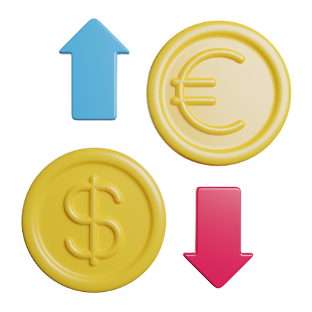 Cambio de divisas  3D Icon
