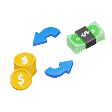 Cambio de divisas  3D Icon