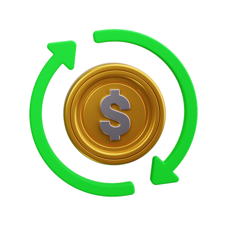 Cambio de dolar  3D Icon