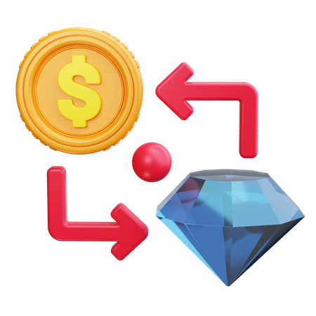 Cambio de dolar  3D Icon