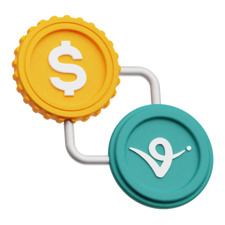 Cambio de dolar  3D Icon
