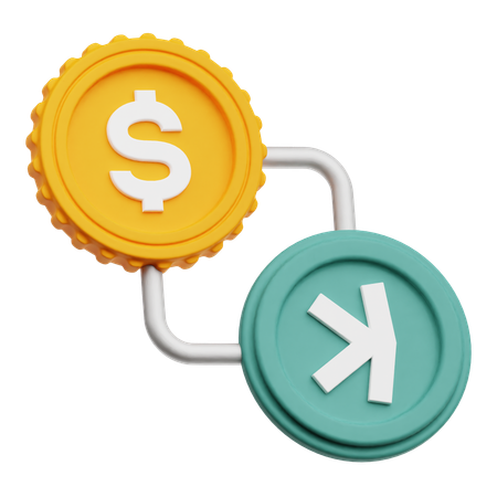 Cambio de dolar  3D Icon