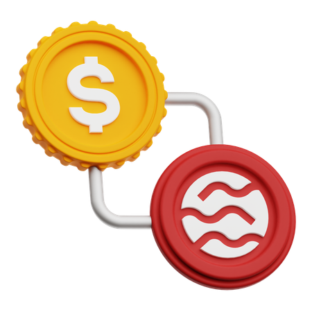 Câmbio de dólar  3D Icon