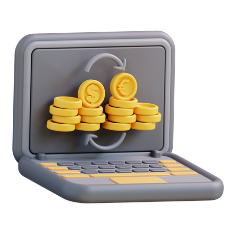 Cambio de dolar en linea  3D Icon