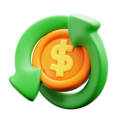 Cambio de dolar  3D Icon