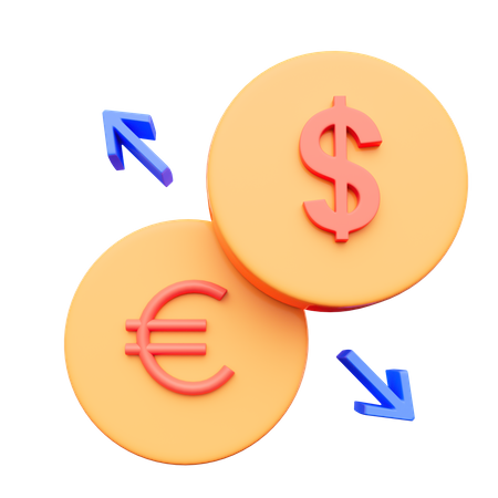 Cambio de dolar  3D Icon