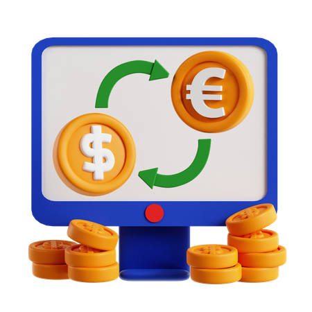 Câmbio monetário  3D Icon